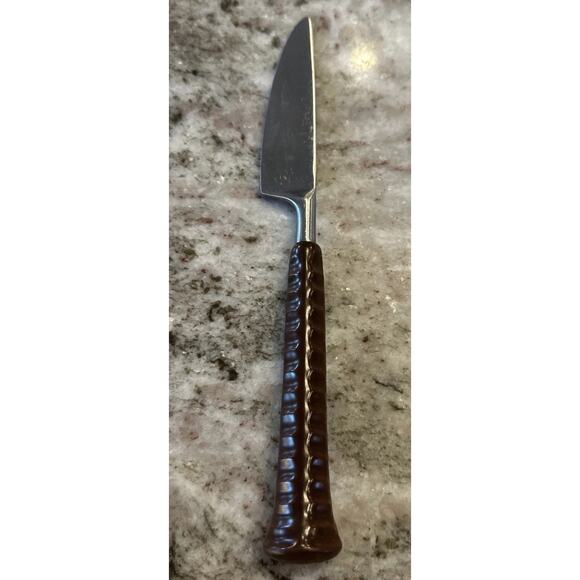 NEW Lot of 4 Noritake Brown 18-8 Stainless Primastone Dinner Knives - Picture 1 of 3